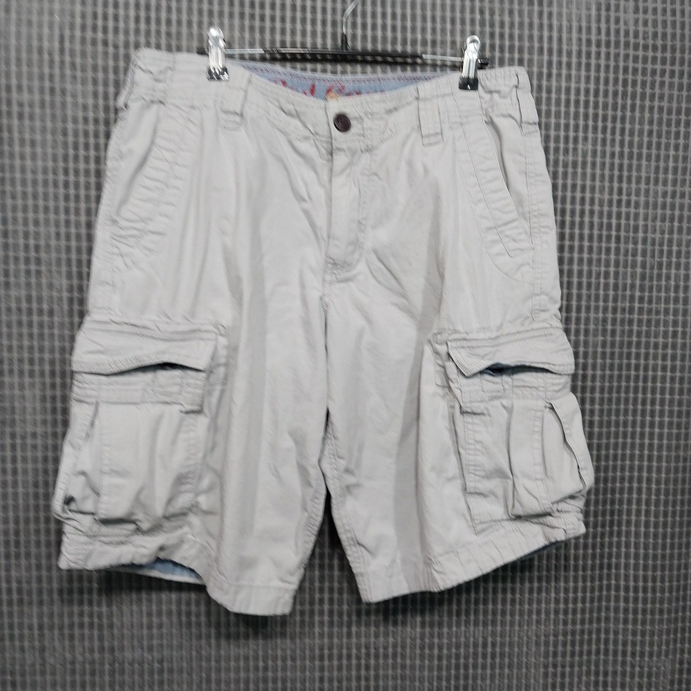 Red Camel Mens Cargo Shorts Ripstop Cotton 34 Gray